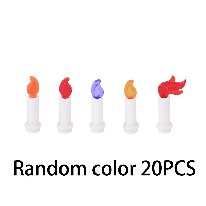 MOC ビルディングブロック液体血プールミルクアイスキューブ雪片炎キャンドル火キャンプファイヤーアクセサリー DIY おもちゃモデルレンガ A041