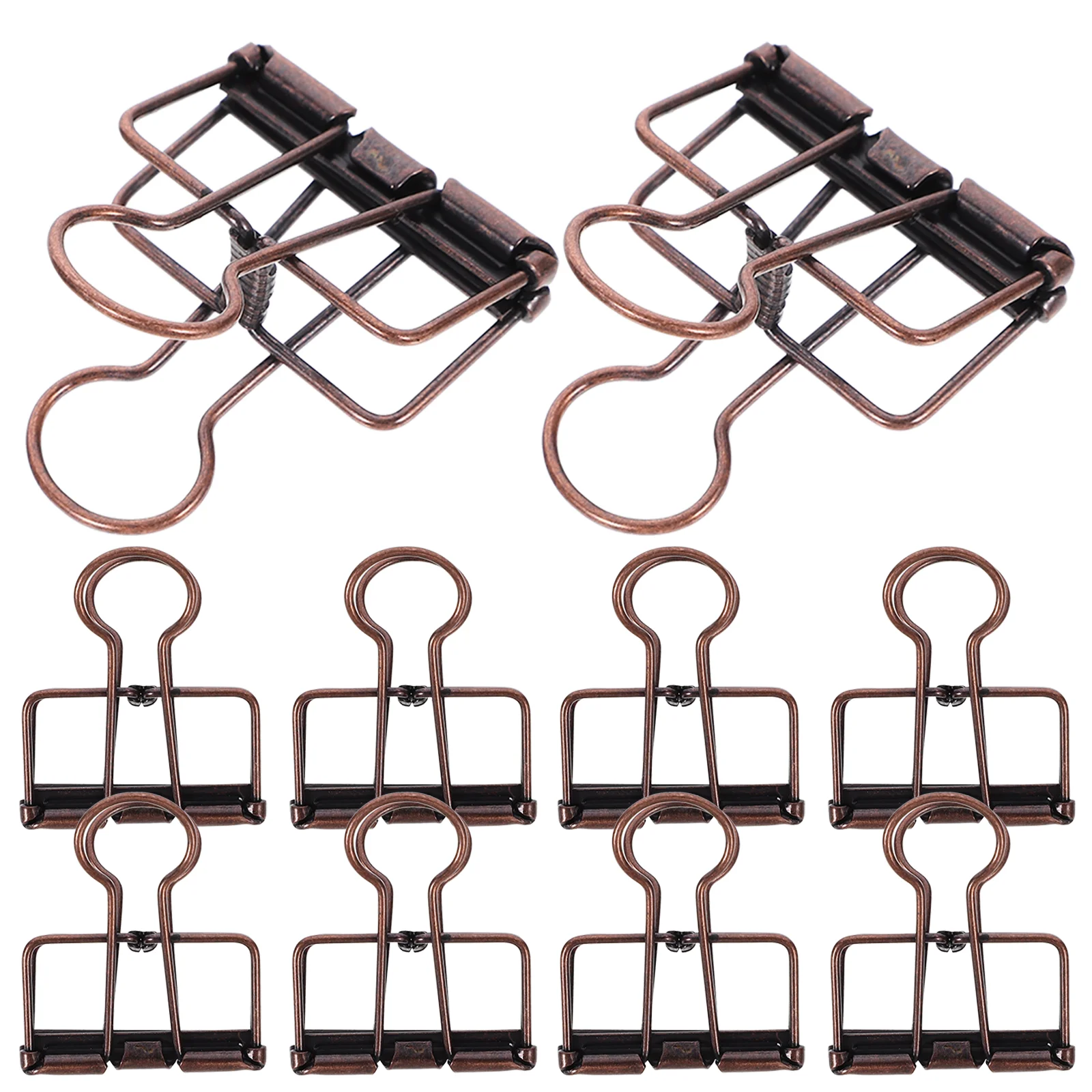 10 Pcs Metal Document Book Binder Clip Foldable Holder Holders Paper Clips Office Small