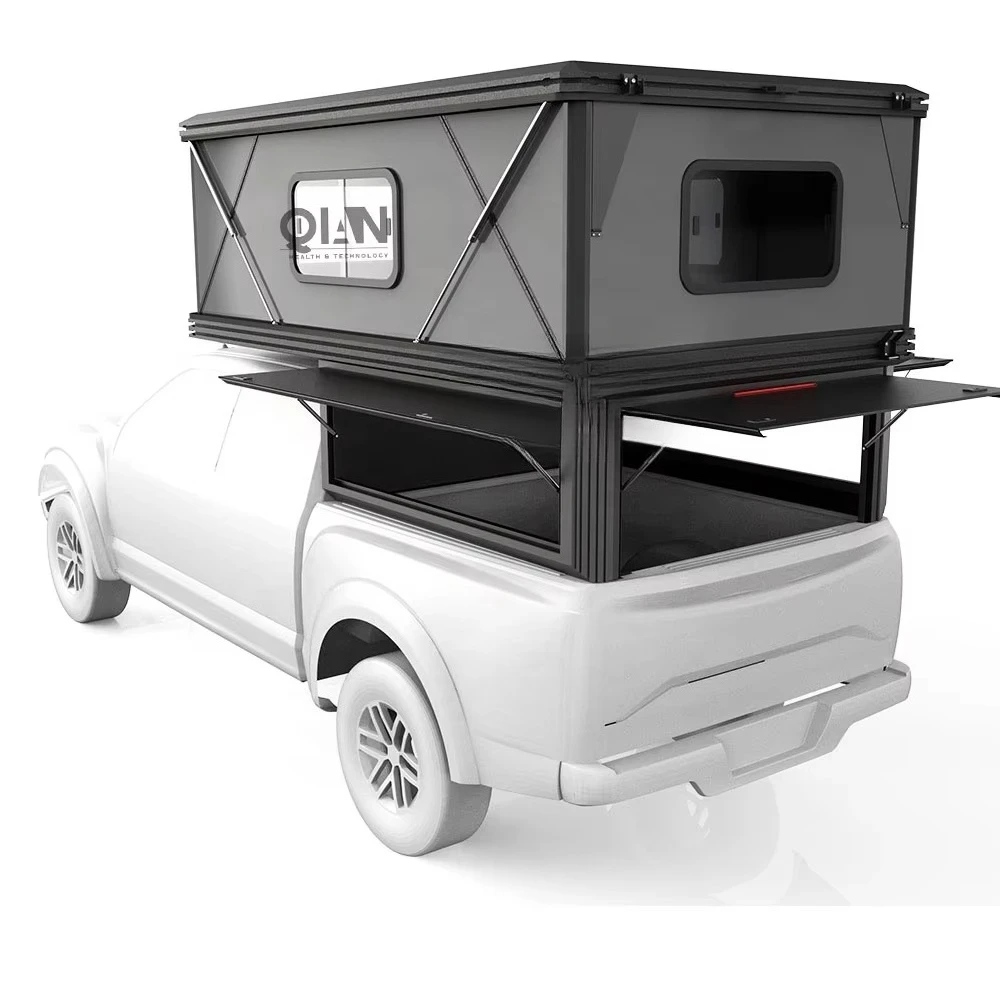 Hard Sided Pop up Truck Camper for Pickup, Camper Hiatus with Spacious Canopy for Outdoor Adventures Customized view 4