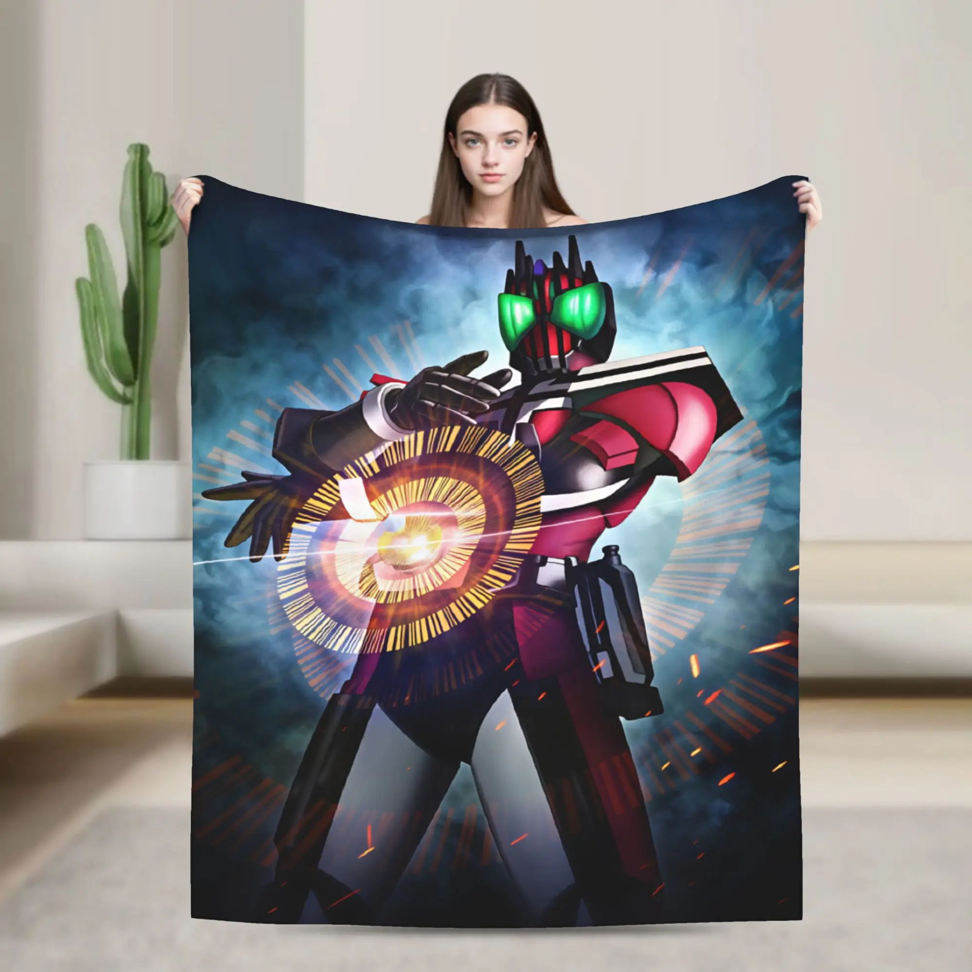Kamen Rider  Blanket Quality Warm  Throw Blanket Winter Travel Couch Chair Fluffy Bedspread