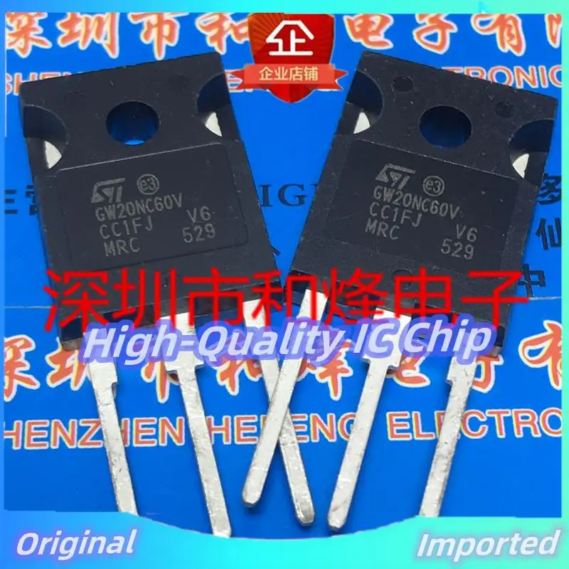 10PCS-30PCS  STGW20NC60V GW20NC60V  TO-247 20A 600V Imported Original  Best Quality