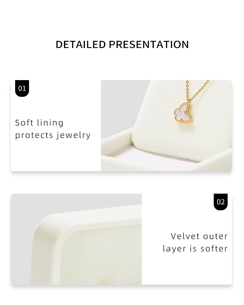 Oirlv Samt-Schmuck-Geschenkbox-Set, Schmuckaufbewahrungsbox für Ringe, Ohrringe, Halsketten, Armbänder, Schmuckbox für Hochzeitsanträge – Detail 5