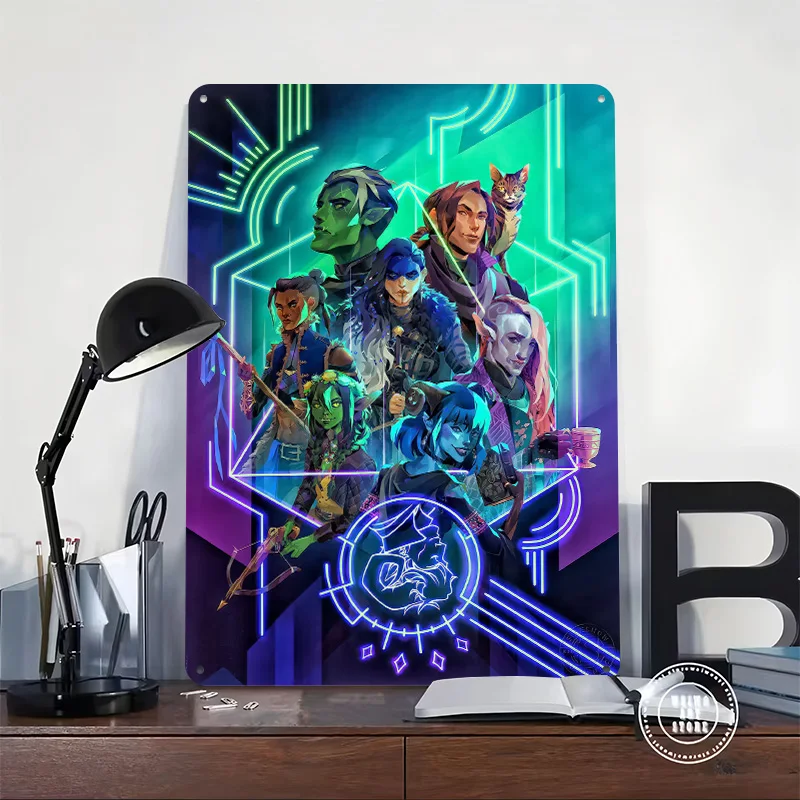 The Mighty Nein Artwork Poster Customized Vintage Metal Signs Wall Art Retro Tin Plaque for Bathroom Decor Room Custom Plate