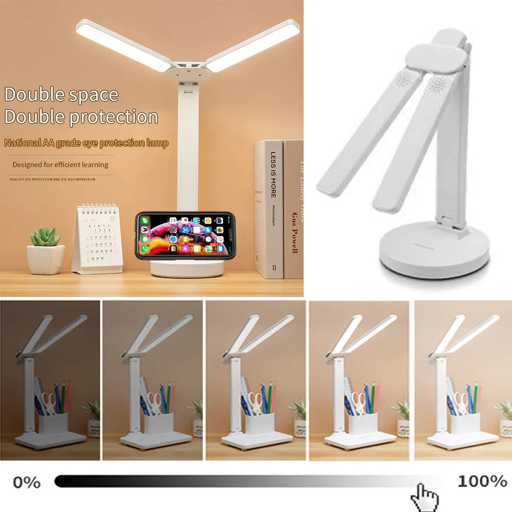 Xiaomi LED Double-head Desk Lamp 32PCS LED Lights Battery Operated Table Lamp with USB Charging Eye Protection Lights