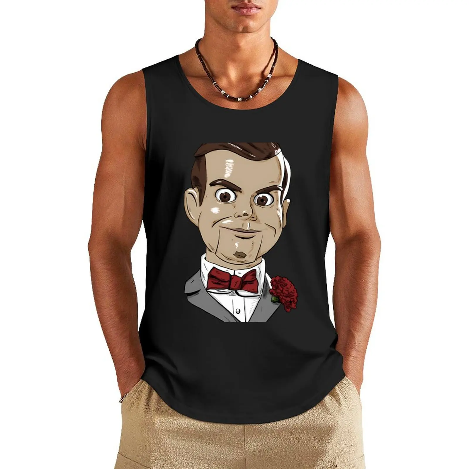 Slappy the Dummy Tank Top Vest male bodybuilding t-shirt Men's clothes luxury style gym clothing men