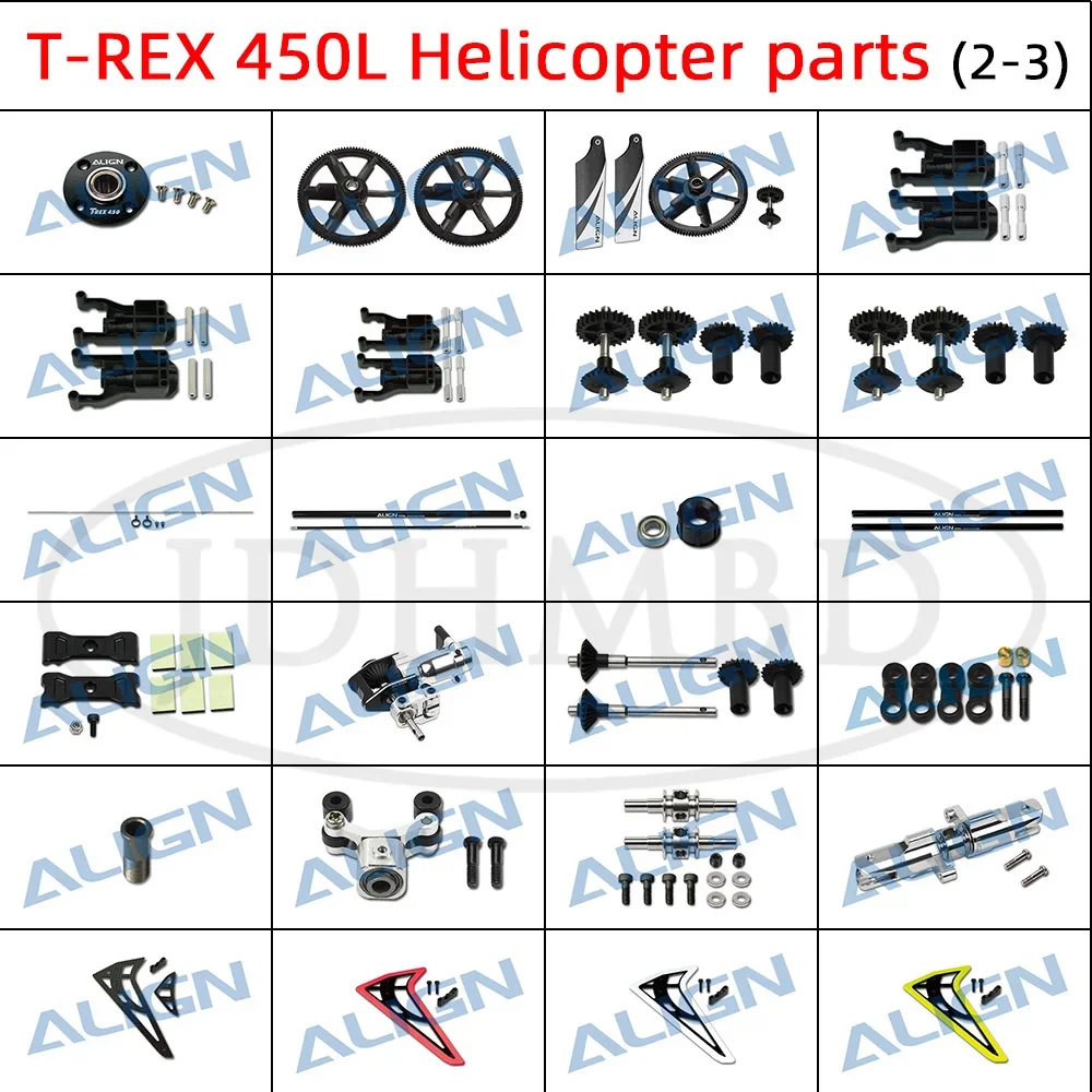 Align T-rex 450L parts Slant Thread Main Drive Gear/121T Tail Boom Torque Tube Rear Drive Gear Set Carbon Stabilizer  Helicopter