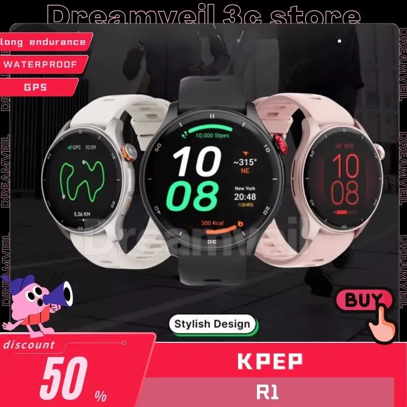 Kpep R1 Major Sports Watch Bluetooth Smart Electronic Bracelet Gps Watch Call Heart Rate Waterproof Pedometer Watch Custom gifts