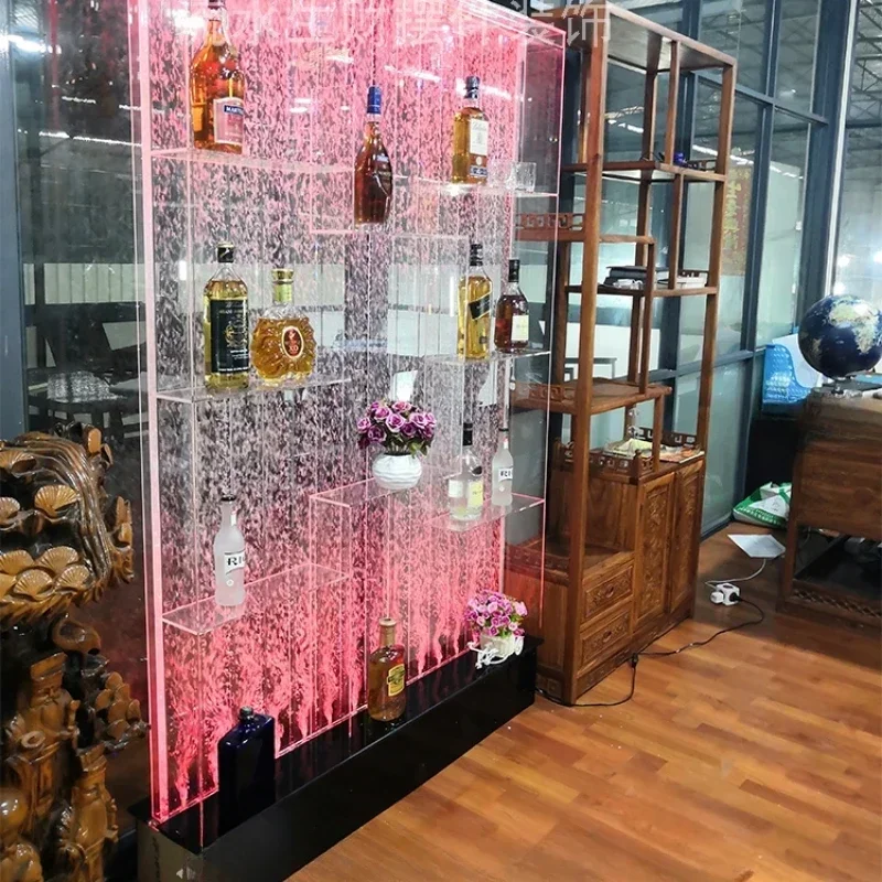 

Custom Bubble Screen Wine Cabinet Water Curtain Wall