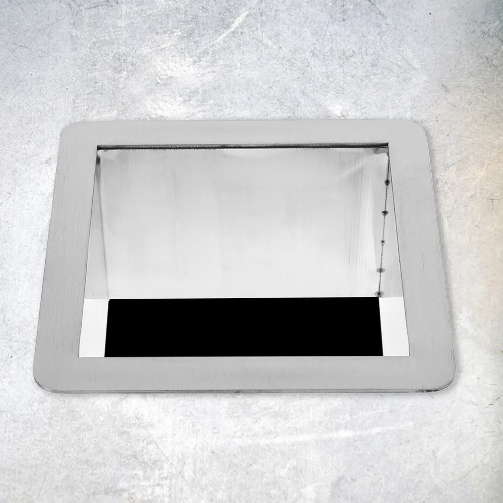 Metal Square Counter Grommet Stainless Steel Trash Chute for Kitchen Countertop Built-in Installation High Precision Strong view 3