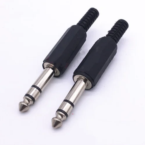 5pcs 6.35mm/6.5mm two-channel stereo plug-in audio connectors