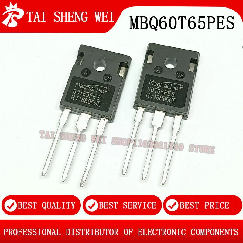 

2 шт., 60T65PES MBQ60T65 igbt TO247 MBQ60T65PES TO-247 60A 650V, лампочка, фотографический чип, новый оригинал