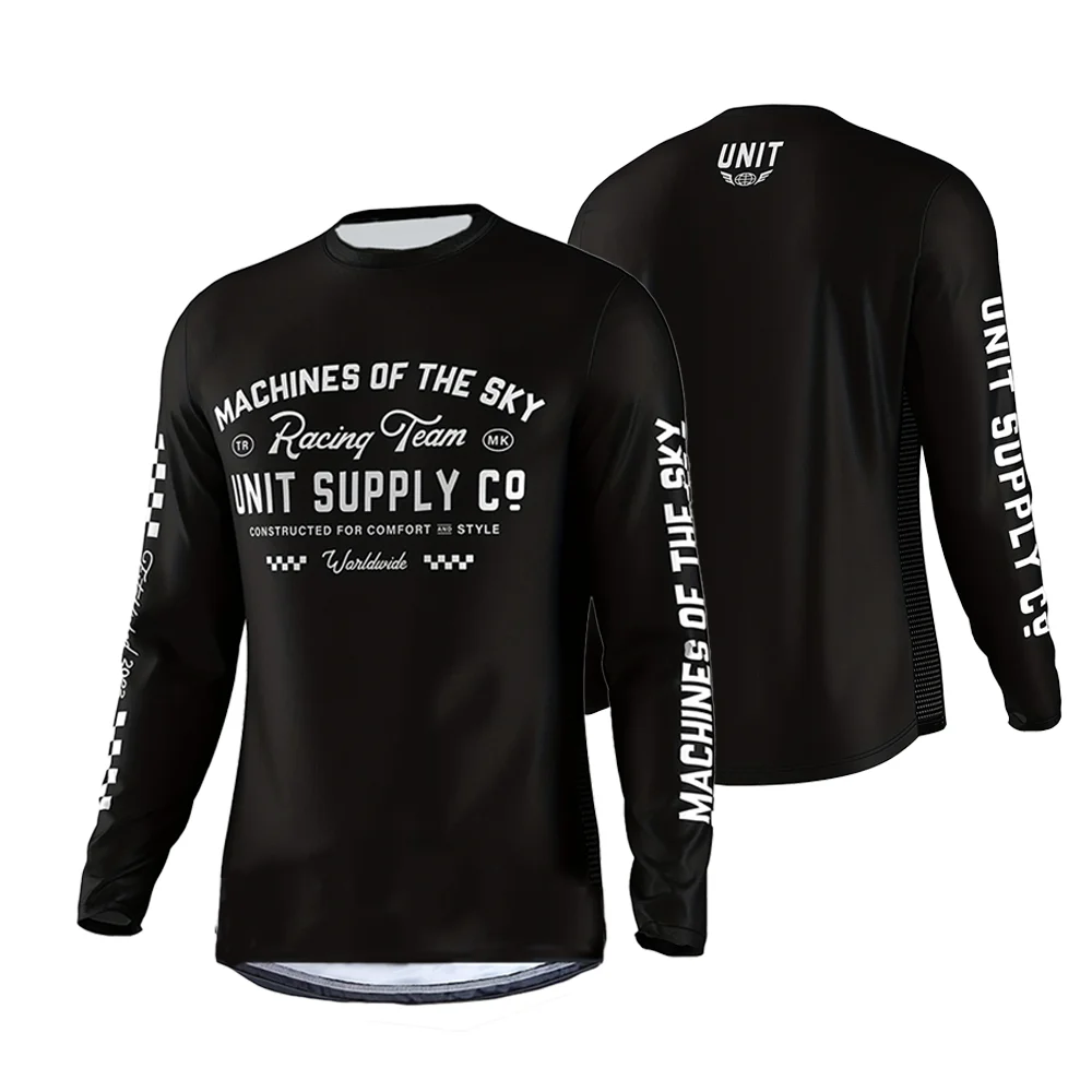 جديد في الهواء الطلق الصيف الرجال في الهواء الطلق فتل الرطوبة البلوز دراجة هوائية جبلية بأكمام طويلة الدراجات الرجال دراجة نارية عبر البلاد q #5