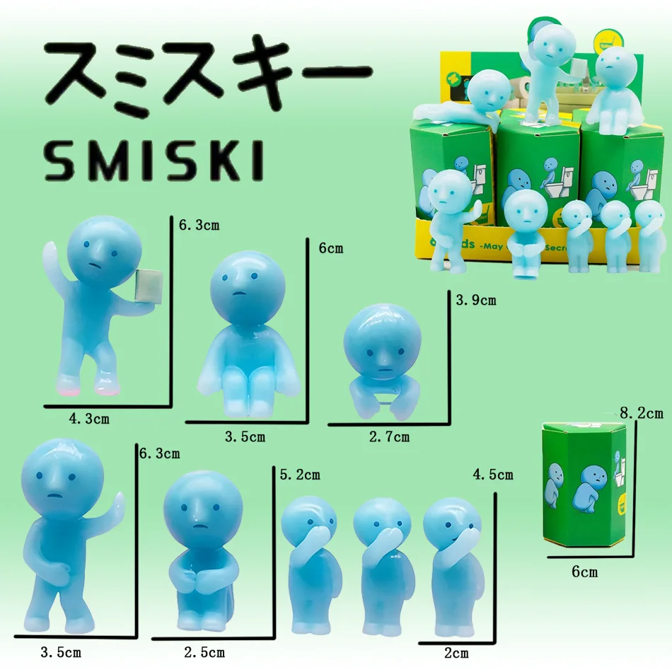 

Smiski Hippers слепая коробка мини-фигурка милые серебристые украшения кукла спальня туалет серии модель игрушка кукла подарок ребенку