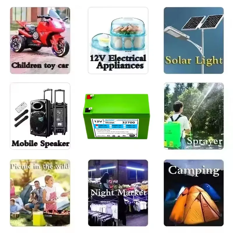 بطاريات ليثيوم LiFePO4 أسينفوري 12 فولت 7Ah 32700 بطارية قابلة للشحن منفذ محمول d'affichage de puissance Integré Charge