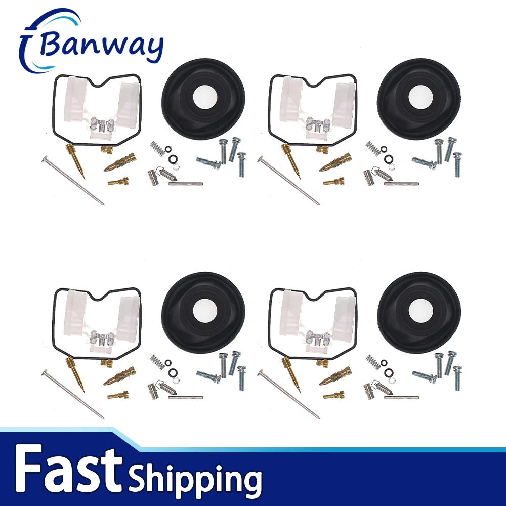 

4 Sets Zephyr 400 Carburetor Repair Kit - Needle Valve Gasket Plunger Diaphragm Float Included for Engine Maintenance