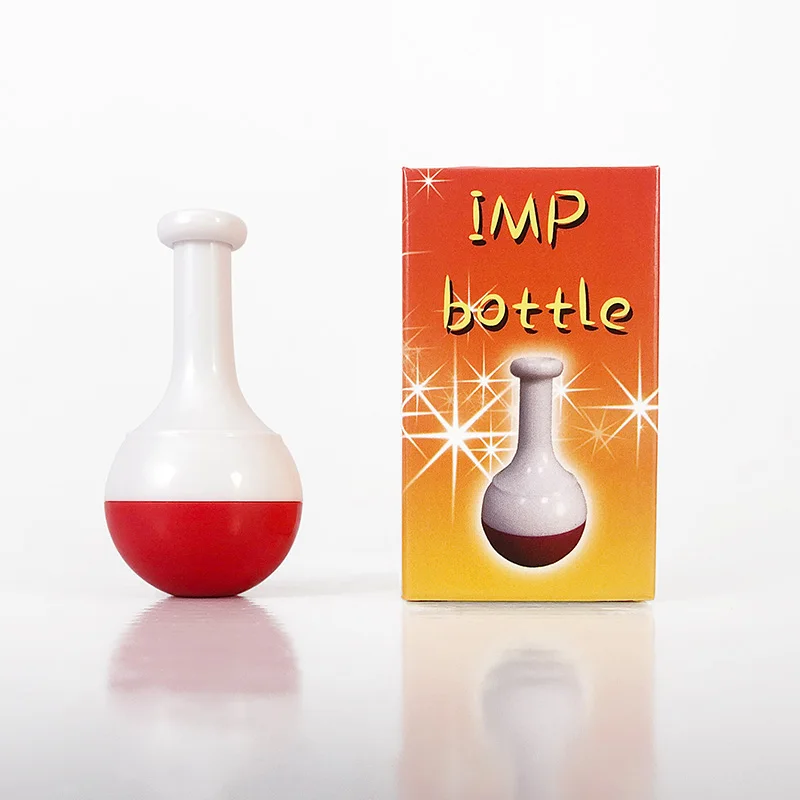 Imp Bottle Magic Tricks Can't to Lay On Its Side Bottle Funny Close-up Street Illusions Gimmicks Mentalism Prop Easy to Do Magia