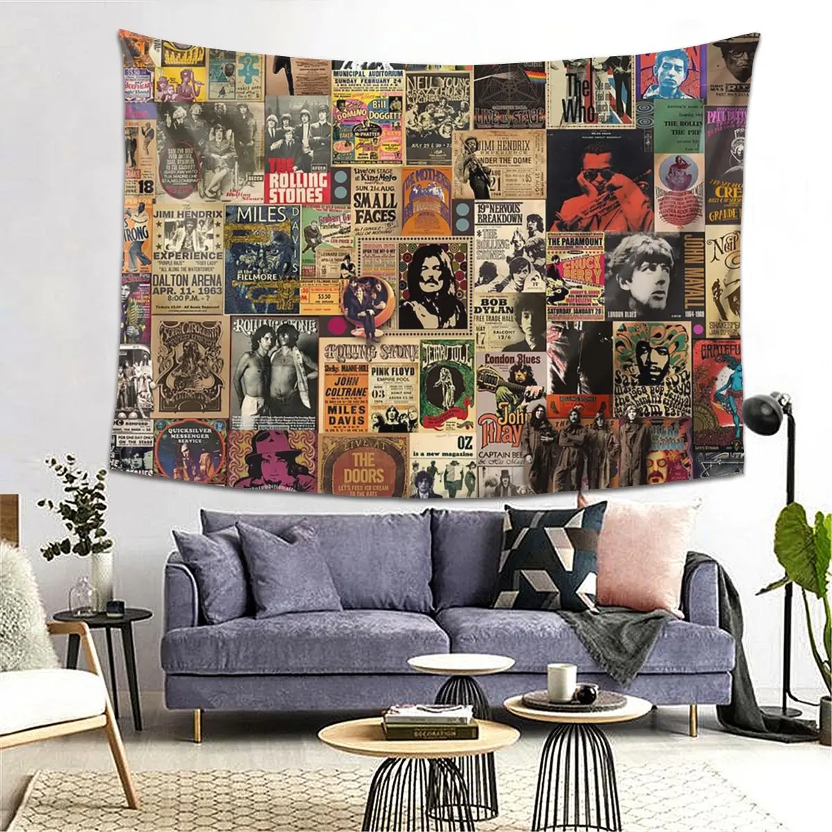 

Rock N' Roll Stories Tapestry Decoration Art Aesthetic Tapestries for Living Room Bedroom Home Wall Cloth Wall Hanging