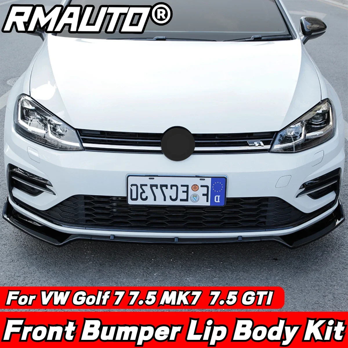 

RMAUTO Carbon Fiber Car Front Bumper Splitter Lip Diffuser Spoiler Deflector Guard Cover For VW Golf 7 MK7 MK7.5 GTI 2014-2020