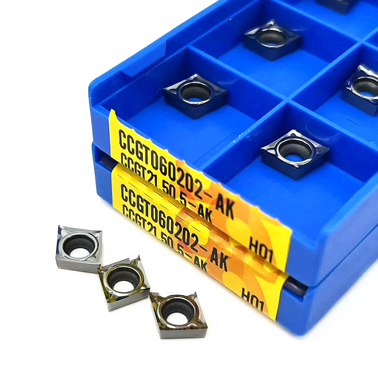 CCGT060204 AK H01 카바이드 인서트 내부 터닝 공구, CNC 알루미늄 절삭 공구, CCGT 060202 금속 선반 공구