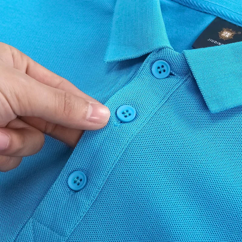 Summer 100% cotton overalls polo shirt custom company logo embroidered lapel short-sleeve T-shirt printing image 5