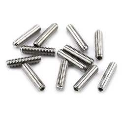 Musiclily Pro Metric Stainless Steel/Steel Saddle Height Adjustment Screws for Imported Electric Guitar Bass Bridge (Set of 12)