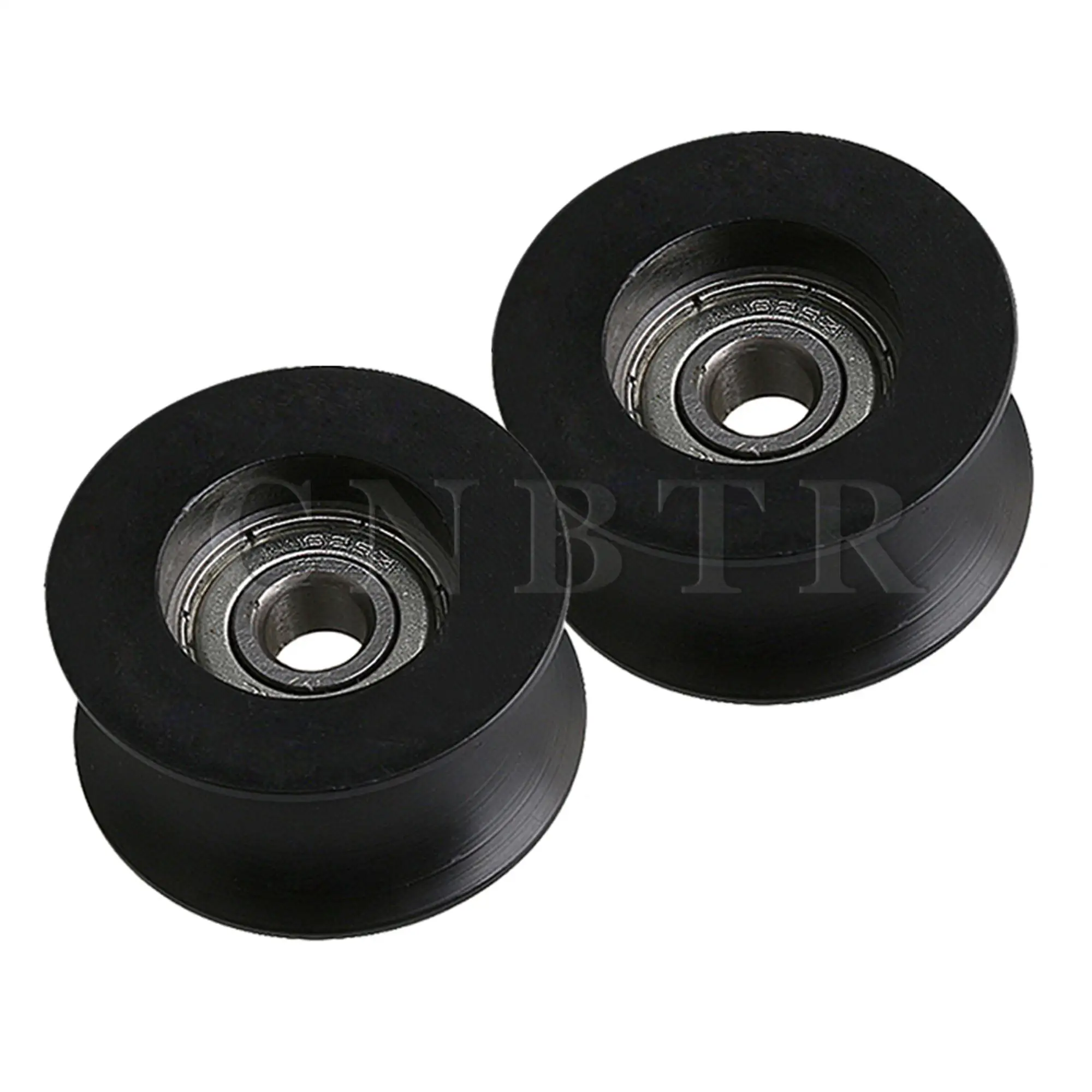 CNBTR 8Pcs Black 5x25x13mm U Type Nylon Pulley Rolling Bearing Roller Wheel