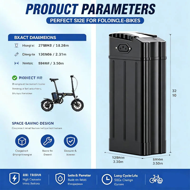 Hiba 48V 15.6Ah lithium-ion battery built-in BMS safety guard high capacity power pack for folding electric bicycles