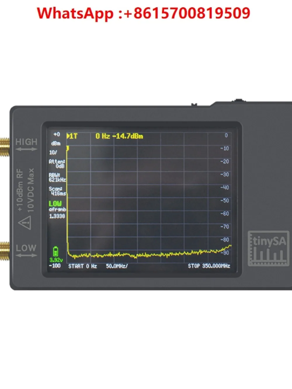 Handheld Spectrum Analyzer 100KHz-960MHZ Portable Spectrum Instrument Laboratory RF RF