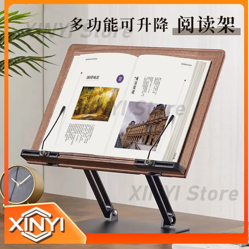 Wooden Bookshelf for Reading Stand for Tablet Laptop for Kids Desktop Lifting Multi Functional Study Desk Organizer Home