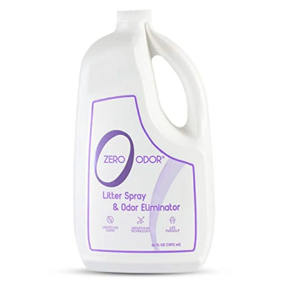 

Zero Odor Litter Odor Eliminator - Patented Molecular Techlogy - Pet Safe and Works on all types of litter 64oz Refill
