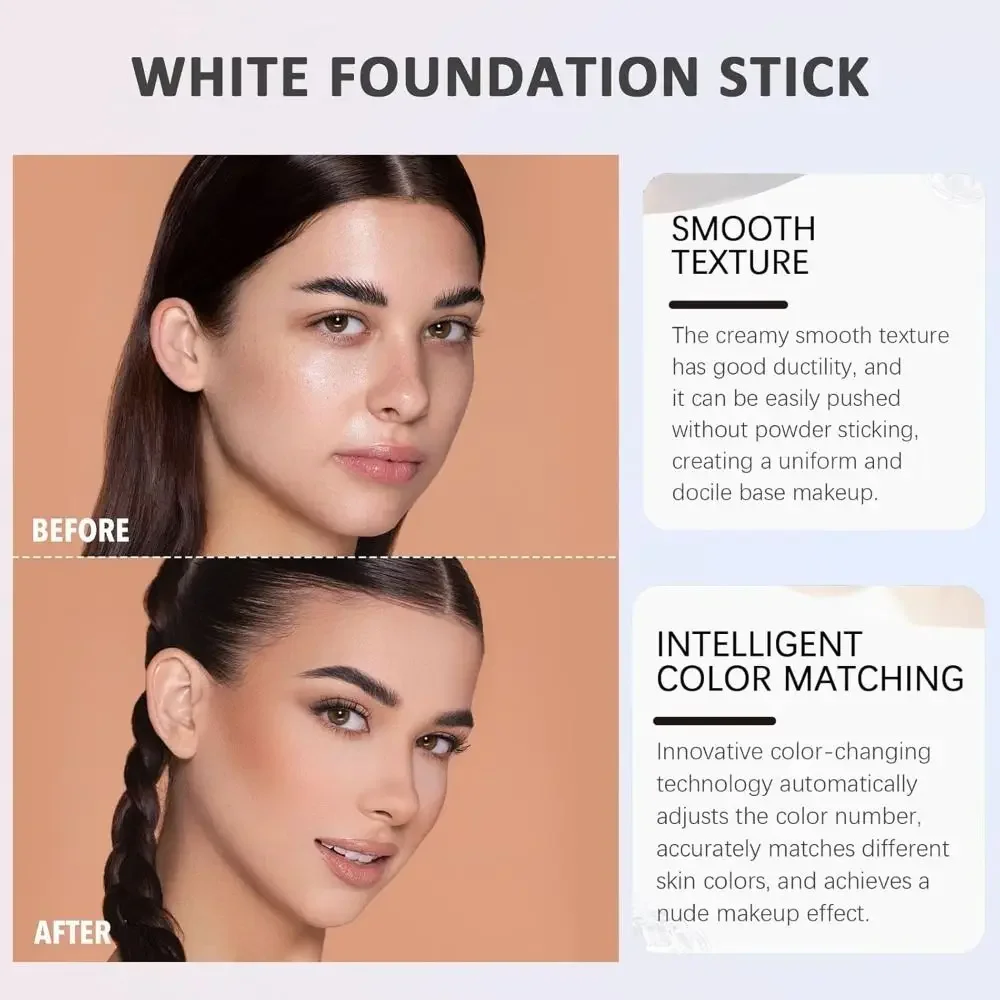 Lightweight Color Changing Stick Long Lasting Waterproof Color Changing Cream Stick Oil-Control Full Coverage Face Cream Stick