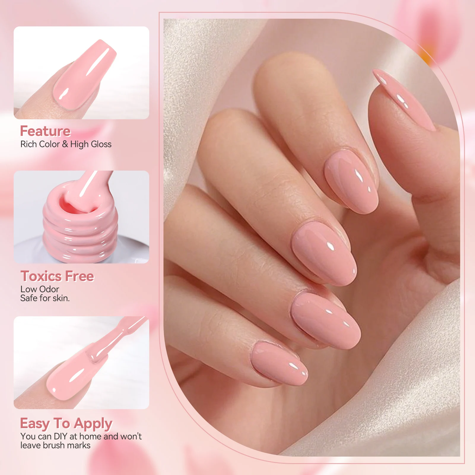 BORN PRETTY 10 ml 9 pièces rose paillettes Gel vernis à ongles ensemble tremper UV Kit Semi Permanent tout pour Salon de manucure maison bricolage vernis