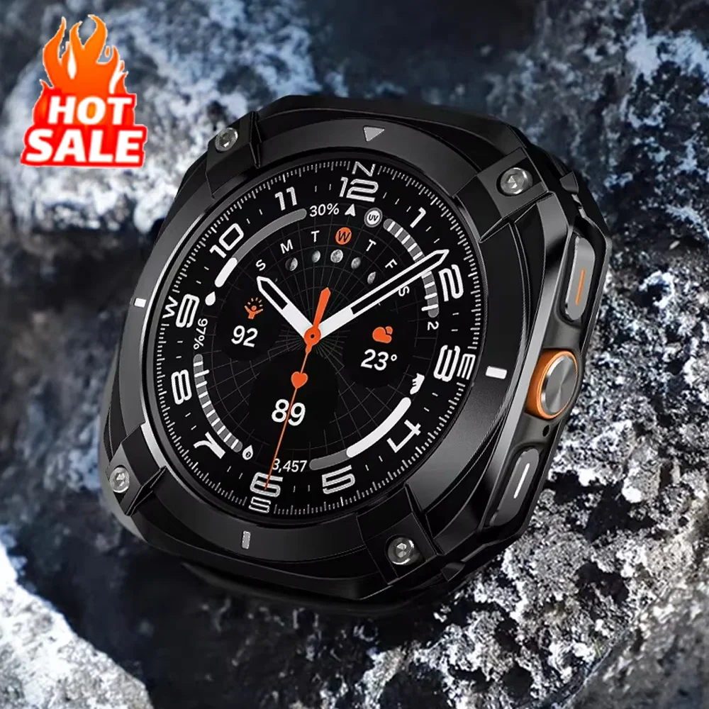 

Роскошный алюминиевый чехол-броня для Samsung Galaxy Watch Ultra 47 мм, металлический чехол для Galaxy Ultra 2025, прочный защитный чехол, аксессуары