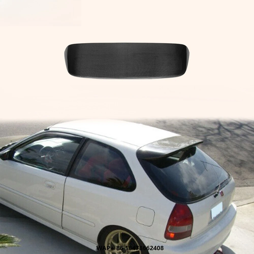 

For EK 96-00 Hatchback Carbon SPN Rear Roof Ducktail Spoiler Lip