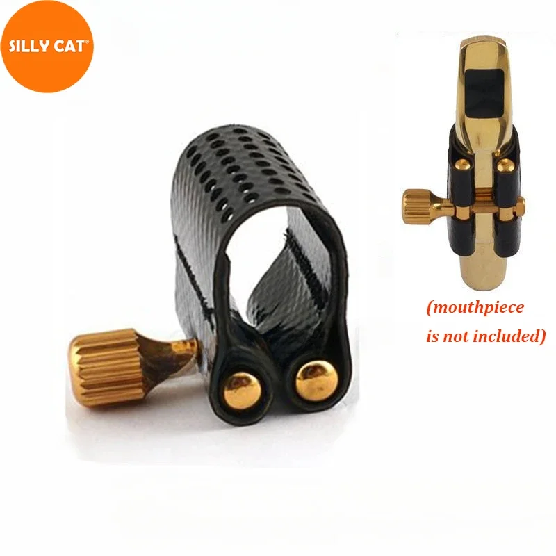 Glass Fibre Sax Ligature Soprano Metal Sax Mouthpiece Ligature Clip Metal for Bb Soprano Saxophone Metal mouthpiece 1md