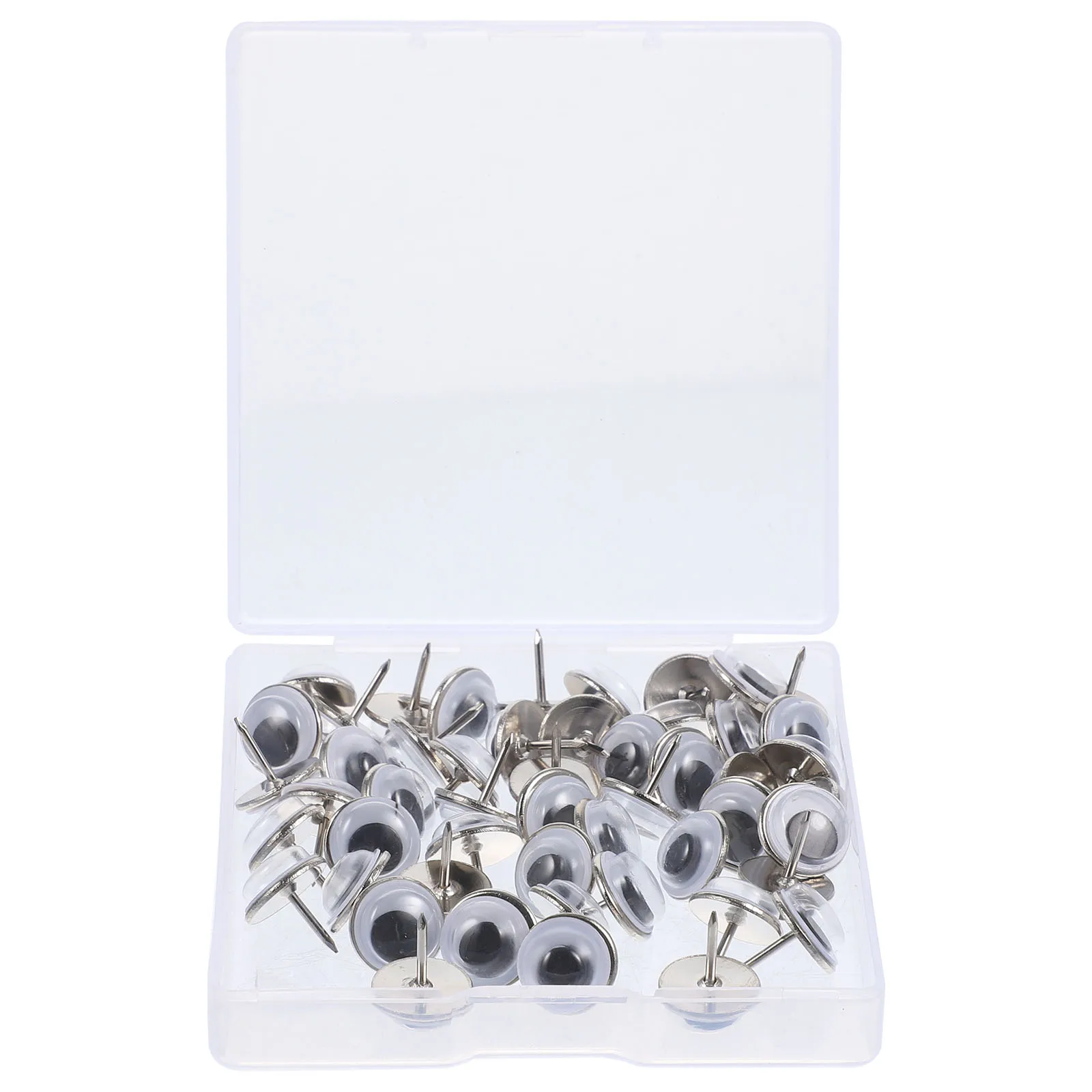 

50pcs Cartoon Eye Pushpins Bright Color Office Thumb Tacks Map Marking Cork Board Accessories Household Pins