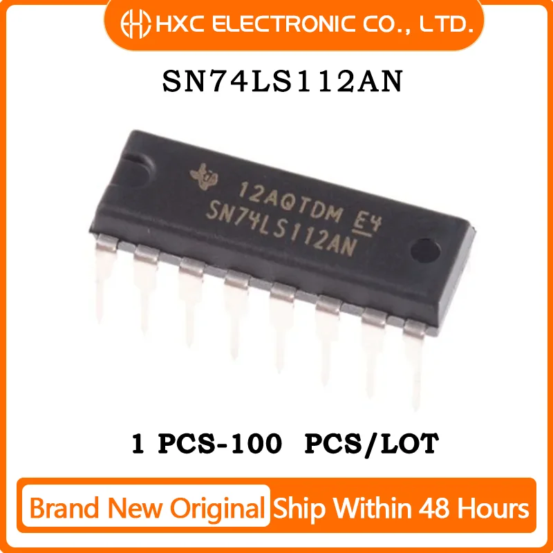 10PCS/100PCS SN74LS112AN SN74LS112N 74LS112 IC FF JK TYPE DUAL 1BIT 16DIP 100% New Original Chips