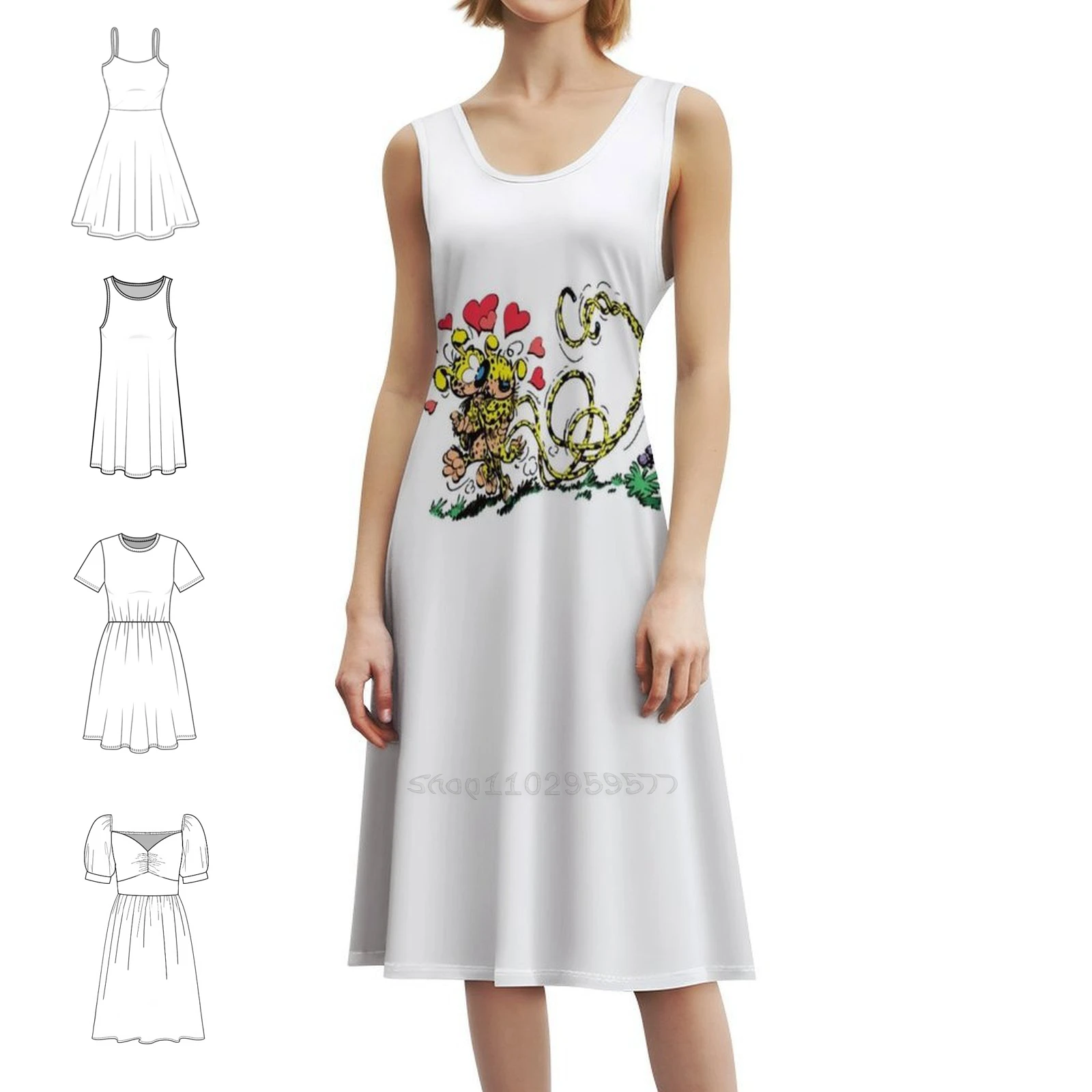 

Women Men Spirou Marsupilami Fantasio Gifts For Movie Korean Style Dress For Women Elegant Casual Dress For Party Or Daily Wear