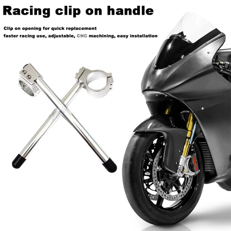 Universal CNC Racing Adjustable 31/32/33/35/36/37/39/41/43/50/51/mm Clip On Ons Clipon Fork Handlebars Cafe Racer Wholesale D20