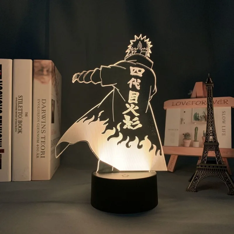 Anime Naruto Naruto Sasuke Namikaze Minato Cartoon Night Light Fashion Bedroom Bedside Lamp Ambient Light Desktop Ornament