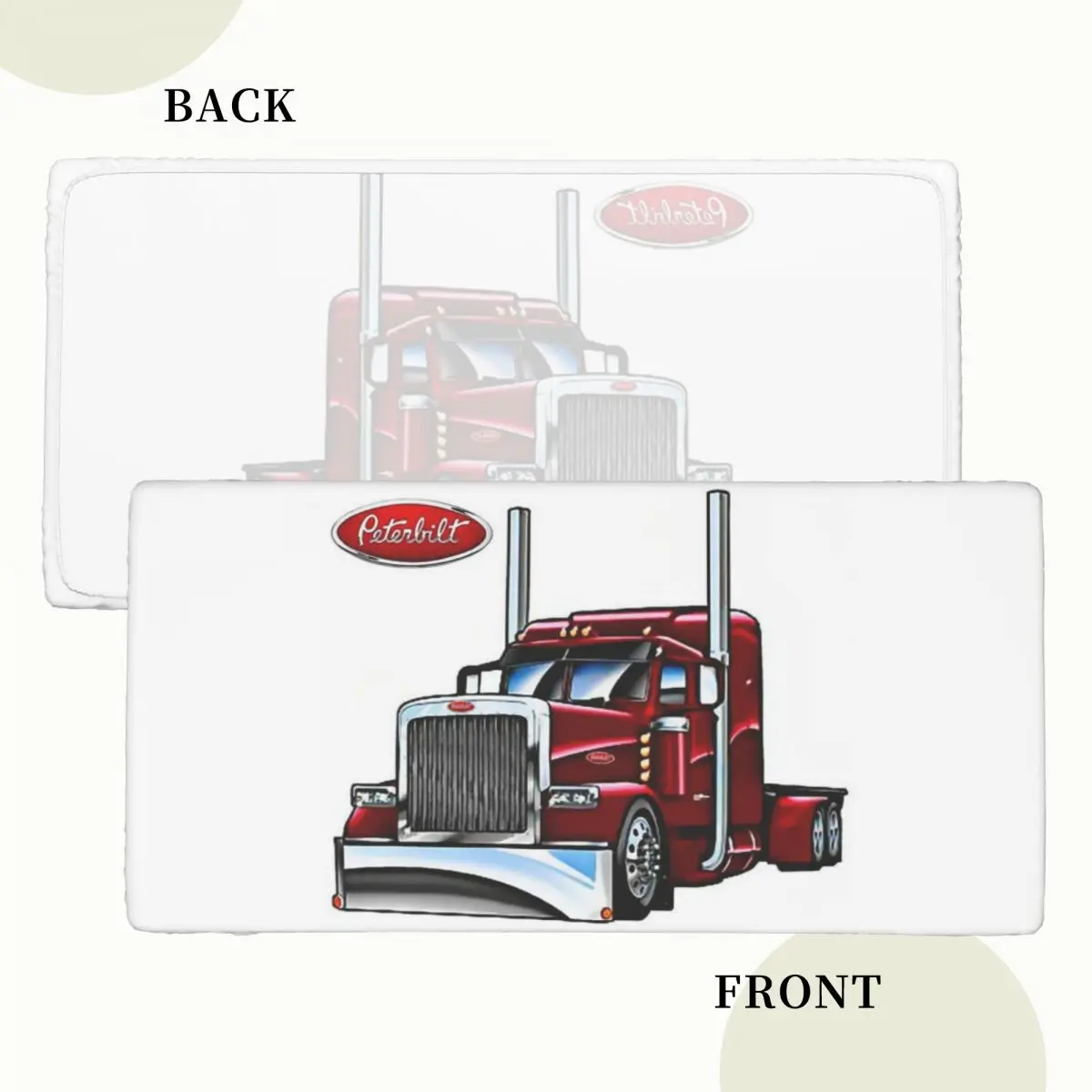 Peterbilt Truck Custom Rectangular Tablecloth Waterproof Table Cover for Dining Events Table Cloth