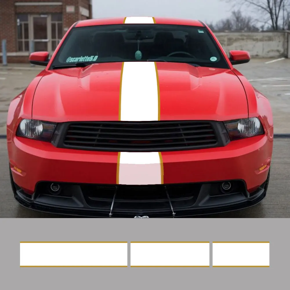 Auto Aufkleber Auto Haube Bonent Dach Schwanz Dekor Aufkleber Grafiken Streifen Kit Vinyl Tuning Abdeckung Für Ford Mustang GT500 GT350 GT