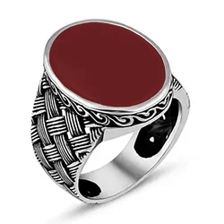 Men's Ring Mysterious Totem Pattern Retro Style Fashion Trend Popular Classic Hand Jewelry Suitable for Team Gifts