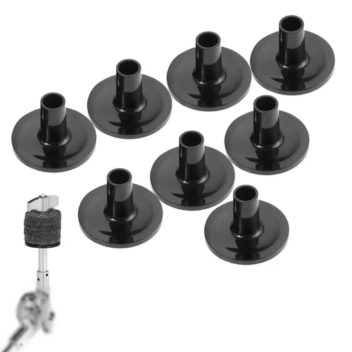 Imagen 2 del producto Manguitos de platillo cónicos largos de plástico, soporte de tambor, mangas con Base de repuesto para estante, Kit de manga de fieltro Hi-Hat, 8 piezas