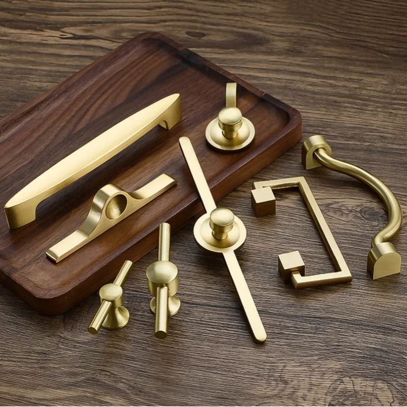 Unique New Chinese Brass Knob Furniture Handles Door Knobs and Handles for Cabinet Kitchen Cupboard Drawer Pulls Home Decor