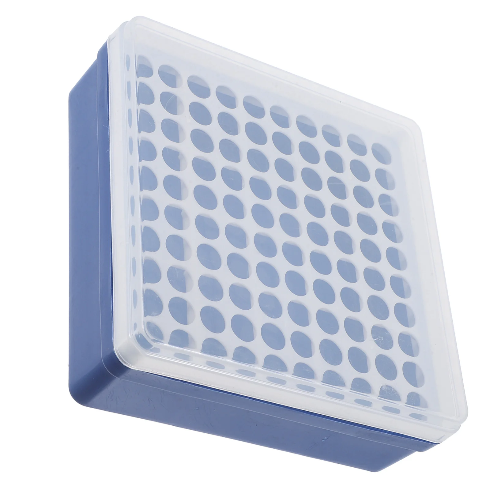 Laboratory Test Tubes Box Reusable 100 Holes Sampling Tube Holder Test Tube Organizer Storage Case for Science Research