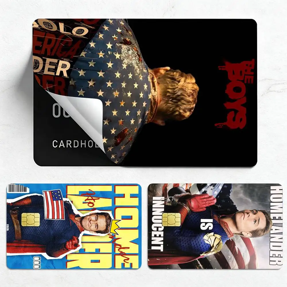 Movie Homelander The Boys-s  Credit Card HD Stickers Small Chip Waterproof Sticker Game Card Decal Gift