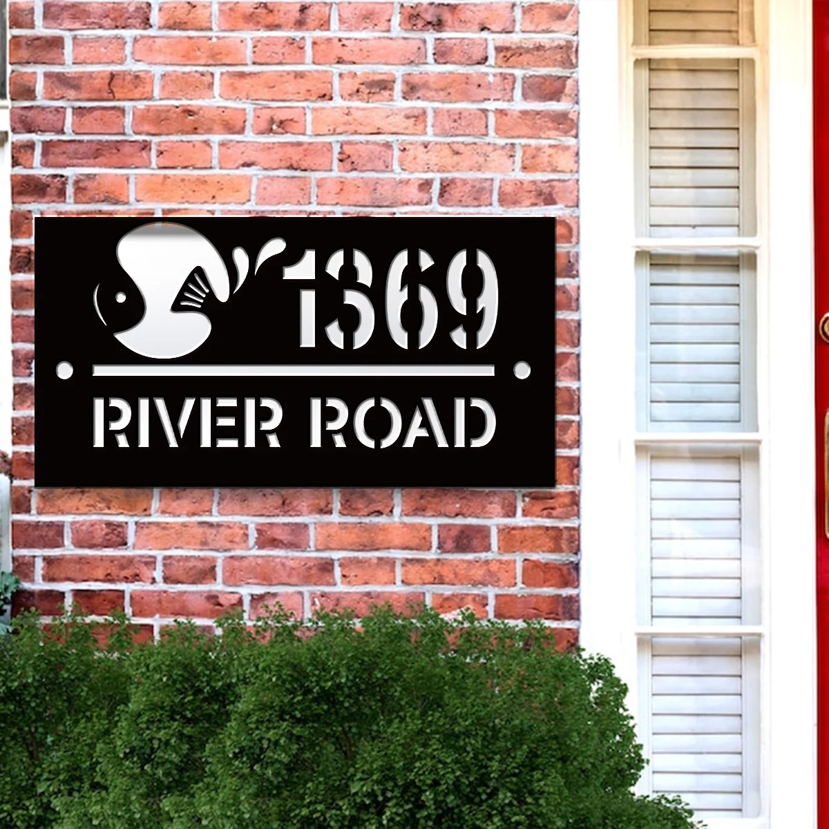 1Pc Custom Fish, birds Number&Text Acrylic House Number Door Street Sign Plaque,Home Room Garden Decor,Birthday Wedding Gift