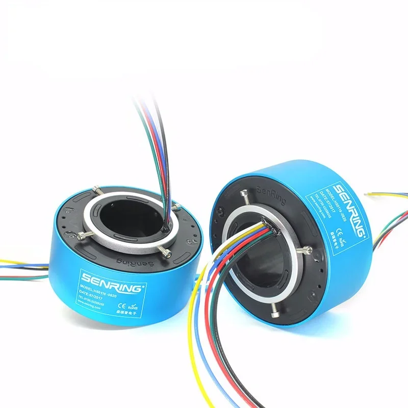 Through Hole Slip Ring 2/6/12/18/24 Channels 2A/5A/10A Current Slipring Hollow Rotate Connector Hole 8-100mm Conductive Rings