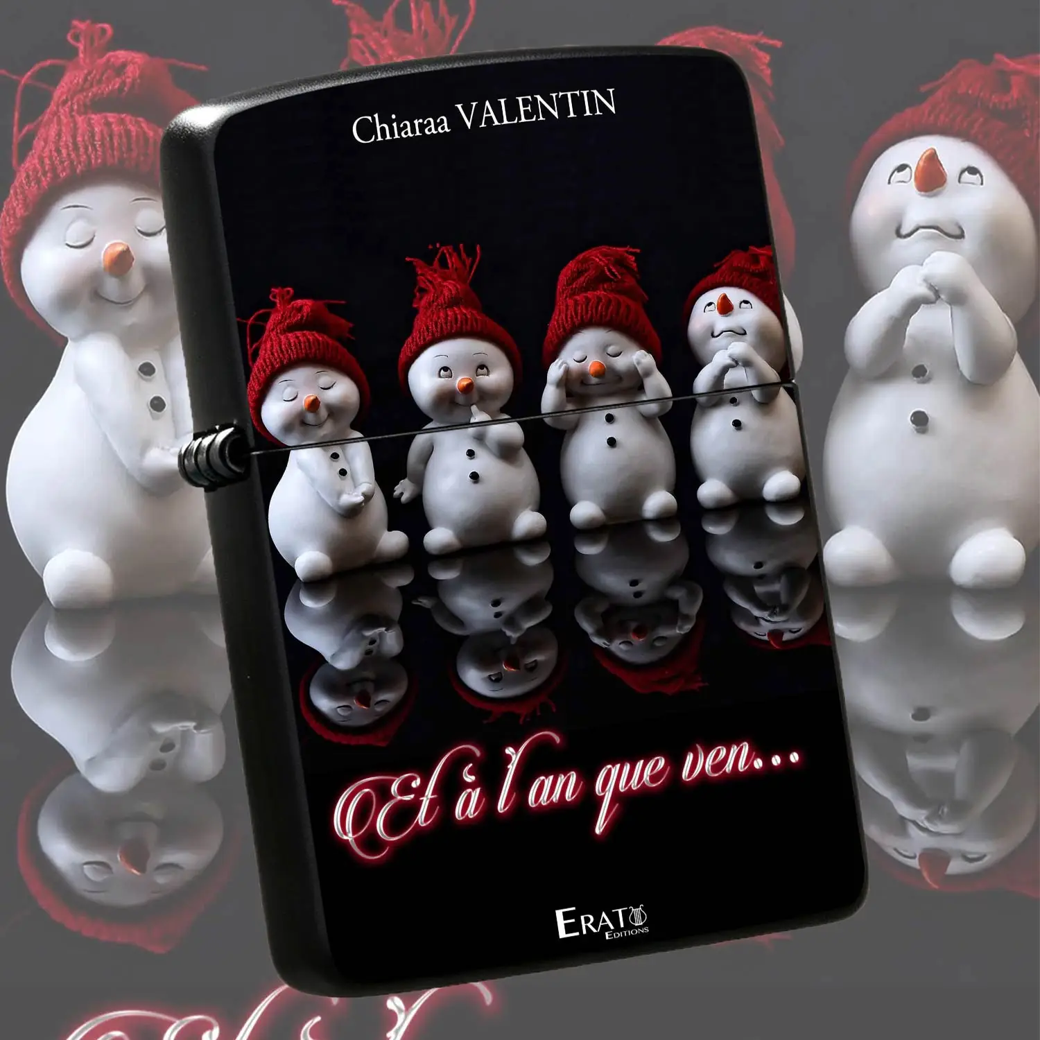 Cute Snowman Pattern Portable Lighter For Daily Use Christmas New Year Gift Idea For Friends Family Delicate Winter Themed Lighter For Indoor Outdoor Camping Candle Lighting Reliable Compact Practical Nice Present For H A Humorous And Inter